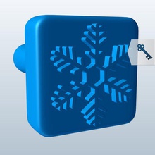 snowflake v1 Schneeflocke Stempel Gummi Briefmarken bedruckbar ist lowpoly Gummi-Stempel 3d print model - Mito3D