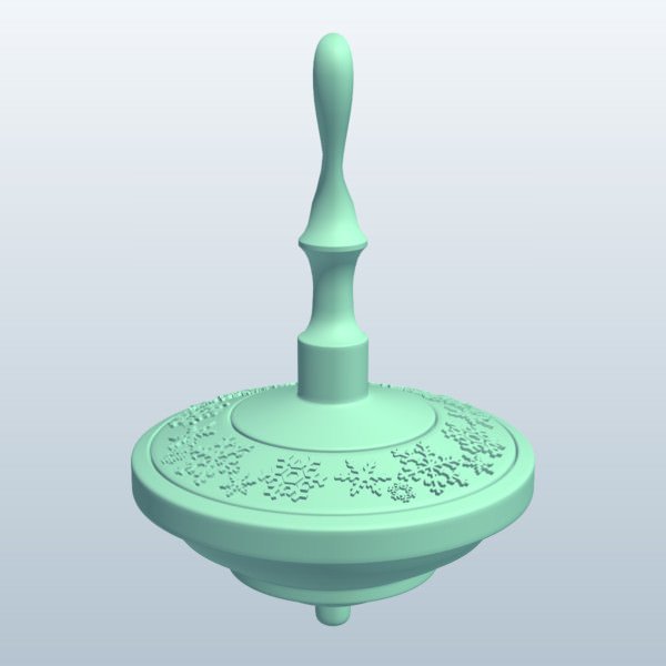 snowflakes v1 top toys printable lowpoly 3D print model - Mito3D