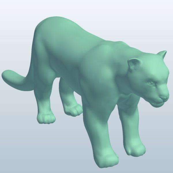 snowleopard v2 kar leopar hayvanlar yazdırılabilir lowpoly 3D print model - Mito3D