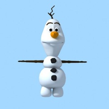 snowman cartoon character christmas collection matper model olaf playing snow snowball winter 3d print model - Mito3D