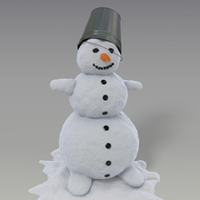 snowman character christmas frosty model snow white winter xmas yoggis 3d print model - Mito3D
