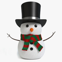 muñeco de nieve 2 abramsdesign carácter navidad vacaciones hombre mas modelo bufanda la invierno x xmas 3d print model - Mito3D