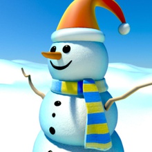 snowman cartoon character christmas holiday themed human rozenkrantz snow winter 3d print model - Mito3D