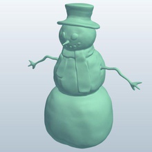 kardan adam v3 mevsim yazdırılabilir lowpoly 3d print model - Mito3D