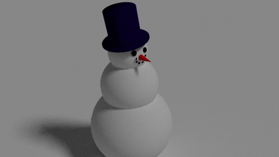 snowman decoration characters 3d print model - Mito3D