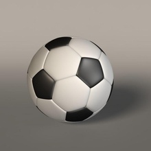 pallone da calcio 3d 3dcottage palle attrezzature gioco modello giocatore di sport 3d print model - Mito3D