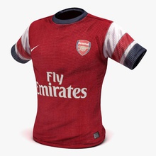 soccer shirt 3d molier 3ds arsenal blouse club cup emirates fly football footballer futbol gear jersey max model nike player sport vray world 3d print model - Mito3D