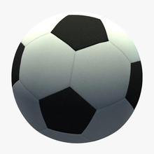 soccerball v1 Fußball ball Sport zahlen - Ausrüstung bedruckbar ist lowpoly Sport-Figuren-Ausrüstung 3d print model - Mito3D