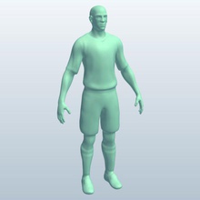 soccerplayer v3 soccer player people printable lowpoly 3d print model - Mito3D