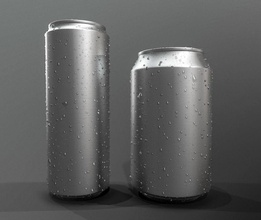 sodacan 250ml+330ml droplets 250ml 330ml beer beverage can cola collection drinking droplet dropping food ibotpl metallic model soda sodacans steel 3d print model - Mito3D