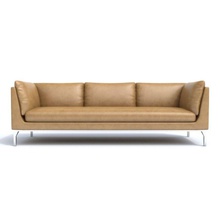 divano confortevole il cuscino arredamento mobili in pelle leathern lettino modello moderna oggetto foto realistici visualife 3d print model - Mito3D