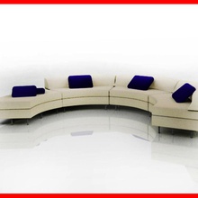 sofa chair couch furnishings furniture garjanis interior italian leather light lounger model round whitte 3d print model - Mito3D