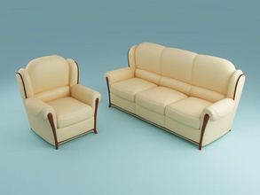 sofa-Klassiker Stuhl classic couch zieht filatkin m Einrichtung Möbel - interrior Liege poly Raum Haut sofa Holz 3d print model - Mito3D