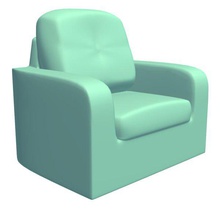 soft reception chair v1 furniture printable lowpoly 3d print model - Mito3D