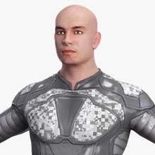 asker anatomi zırh karakter fi çocuklar insan kama erkek adam askeri model mt gerçekçi robot sci bilim kurgu cilt 3d print model - Mito3D