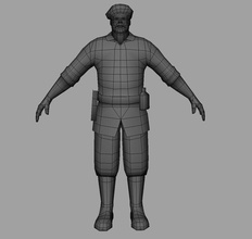 3 asker adamcik karakter komutan yağ oyun çocuklar insan daha düşük erkek adam model poly 3d print model - Mito3D