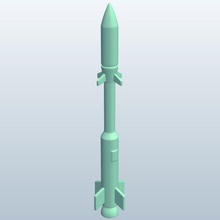 sounding rocket v1 outer space spacecraft printable lowpoly 3d print model - Mito3D