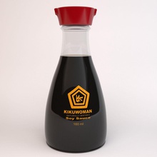 soya sosu Görünümüdür Asya içecek boarini şişe Çin çeşni mutfağı gıda ücretsiz Japonya Japon kikkoman Kore maki max model norimaki resim royalty sos soja suşi 3d print model - Mito3D