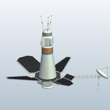 space beacon v1 large outer spacecraft printable lowpoly 3d print model - Mito3D