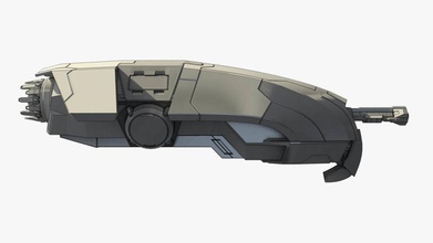 space fighter Flugzeug Schlacht dnkxyz fi futuristisch gunship Modell sci Versand - shuttle Raum Raumschiff ufo 3d print model - Mito3D