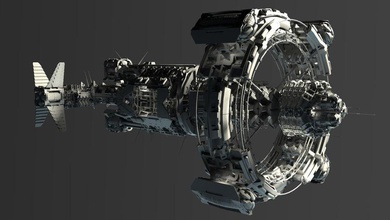 uzay gemisi el sanatları ekipman everlite keşif explorer makine mekanik model orbital uydu bilim nakliye alanı aracı yıldız istasyonu ulaşım ufo araç gemi yolculuk 3d print model - Mito3D