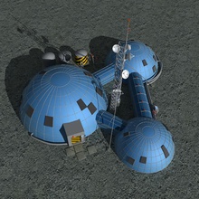 space station alien architecture base building colony construction dome farm fi fiction future kvakling mars model moon rts sci science spacecraft spaceship ufo 3d print model - Mito3D