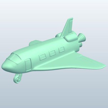 spaceplane v1 outer space spacecraft printable lowpoly 3d print model - Mito3D