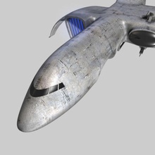 Raumschiff Flugzeug cruiser fi fiction fighter Zukunft futuristisch jet outerspace pekdemir sci Wissenschaft scifi Versand - shuttle Raum Stern trek ufo Krieg 3d print model - Mito3D