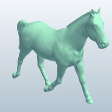 spanish barb horse trotting v1 animals printable lowpoly 3d print model - Mito3D