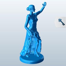spanish woman v1 people printable lowpoly 3d print model - Mito3D