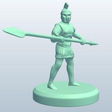 spartan warriordory lancia v1 guerriero dory persone stampabile lowpoly 3d print model - Mito3D