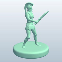 spartanwarrior kopiscurvedsword v1 spartan warrior kopis curved sword people printable lowpoly 3d print model - Mito3D