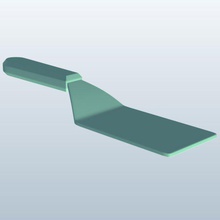 spatula delik v1 olmadan çelik araçlar ekipman delikleri yazdırılabilir lowpoly araçları ekipmanları 3d print model - Mito3D