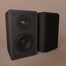 gli altoparlanti 3d prestigiatore appartamento audio al forno cavo dettaglio digitale l'elettronica le cuffie highres interni modello realistici suono altoparlante studios surround volume 3d print model - Mito3D