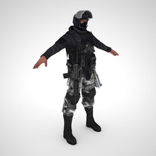 special force soldier army character fighter guard guys human kalakaar male man military model scout trooper war warrior 3d print model - Mito3D