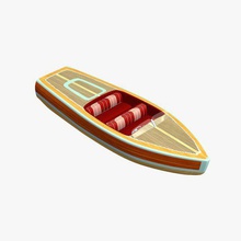 speedboat v01 speed boat ships seacraft printable lowpoly 3d print model - Mito3D