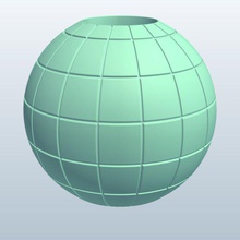 sphere grid v1 mondo la matita titolare i contenitori sfera griglia stampabile lowpoly 3d print model - Mito3D