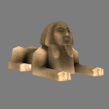 sphinx model - lowpoly ancient architecture egypt elements history monument seth2200 structure 3d print model - Mito3D