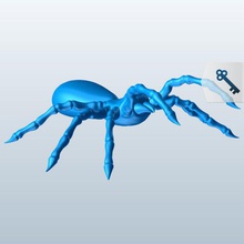 aranha postura defensiva v1 insetos na printable lowpoly 3d print model - Mito3D