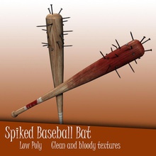 spiked nail baseball bat blunt club exotic game lower lowpoly melee model poly ready weapon wingedserpent776 zombie 3d print model - Mito3D