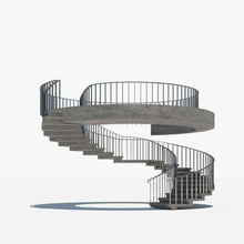 spiral merdiven mimarlık kötü tasarım elemanları asansör yürüyen escalier uçuş kat ev model sahne merdivenler adım 3d print model - Mito3D