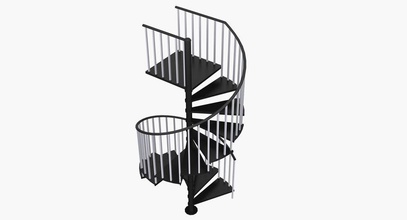 spiral staircase architecture elements model savitch stairs 3d print model - Mito3D