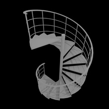 spiral staircase architecture elements faniskayios model spiralelement stairs 3d print model - Mito3D
