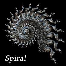 spiral Özet mimarlık elemanları fantezi galaxyart metal model psychedelic bilim şeklinde sürrealizm 3d print model - Mito3D