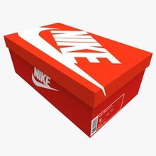 scarpe di sport casella 3d cesto boite box brand chaussure arredamento mercato modello nuovo newlc nike red shop con il treno 3d print model - Mito3D