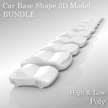 voiture de sport la base bundle carbase concept dzrox highpoly lowpoly modèle sportcar véhicule 3d print model - Mito3D