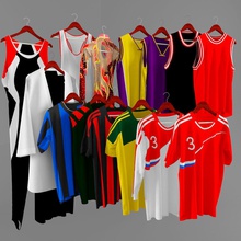 Sport-shirts basketball Kleidung Sammlung flowpoly Fußball gymnastik hakama karate kimono kit Modell T-shirt sport t tshirt xxxgaurangaxxx 3d print model - Mito3D