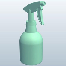 spraybottle v1 spray bottle tools equipment printable lowpoly 3d print model - Mito3D