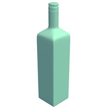square alcohol bottle v2 containers printable lowpoly 3d print model - Mito3D