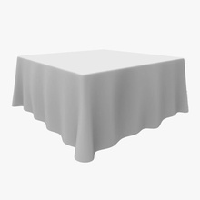 carrée une nappe l'accessoire classique de la décoration à manger le dîner drapé élégant tissu pliage l'ameublement mobilier luxe modèle newlc réception restaurant carré table textile 3d print model - Mito3D